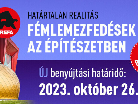 Plakat "Határtalan realitás - fémlemezfedések az építészetben" pályázat 2023